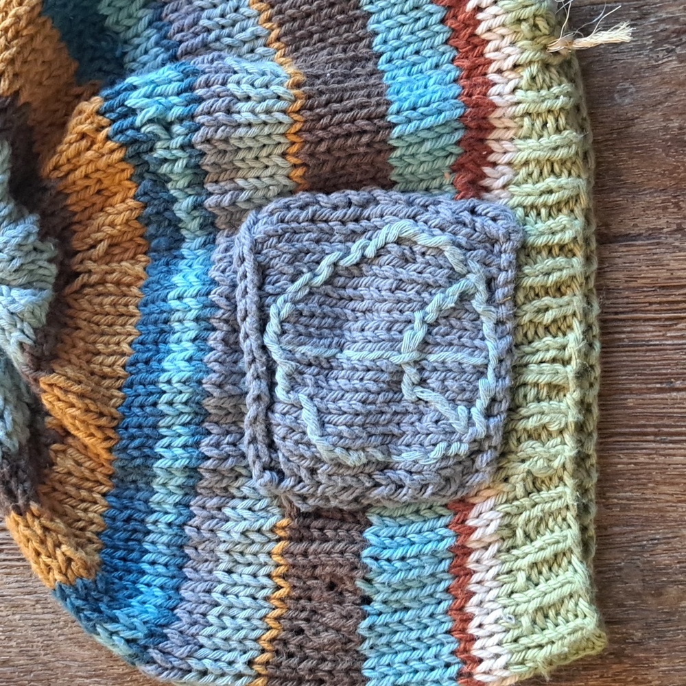Cotton Peace Sign Beanie